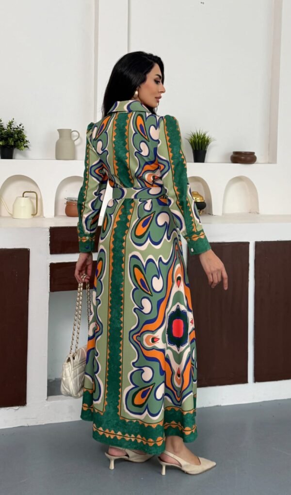 Emerald Mosaic Maxi Dress