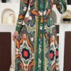 Emerald Mosaic Maxi Dress