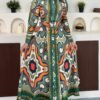 Emerald Mosaic Maxi Dress