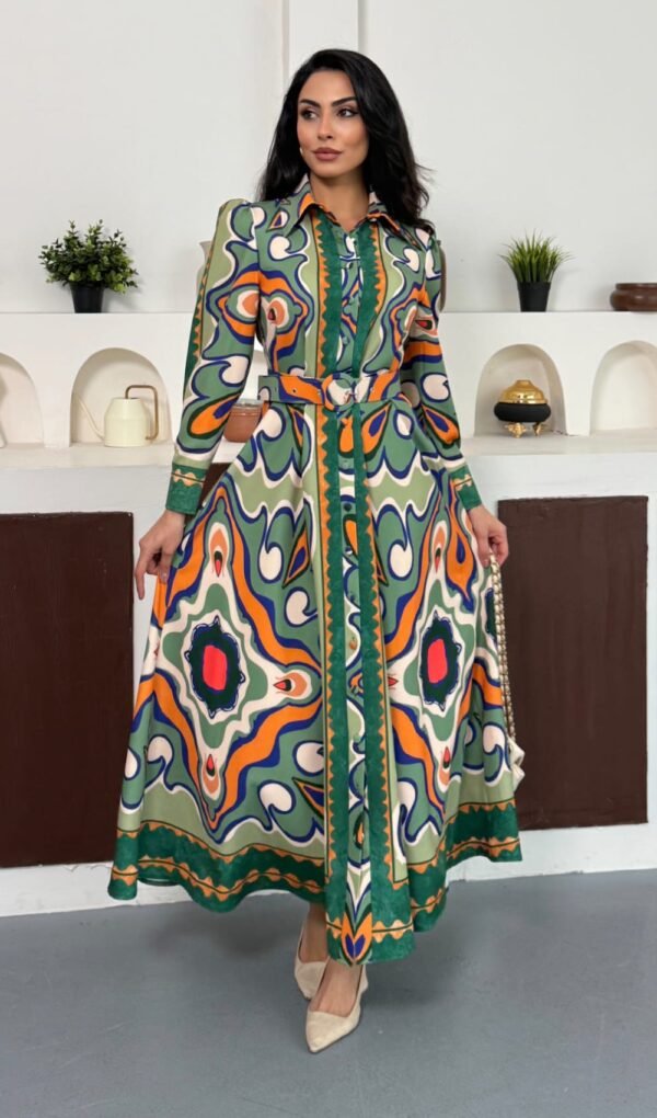 Emerald Mosaic Maxi Dress