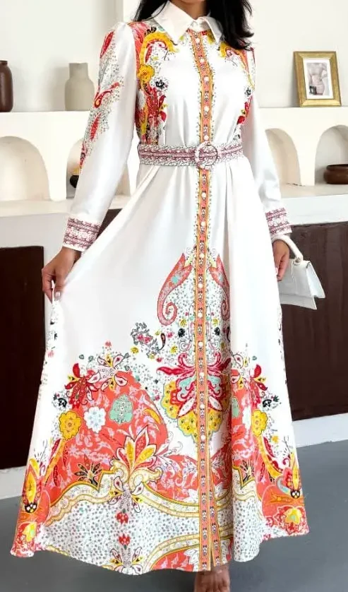 dress 4 Coral Bloom Paisley Maxi Dress