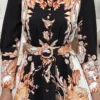 Noir Blossom Maxi Dress
