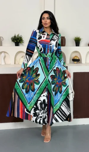 Chromatic Garden Maxi Dress
