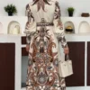 Autumn Paisley Maxi Dress