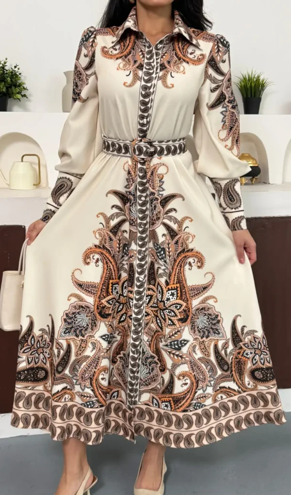 Autumn Paisley Maxi Dress