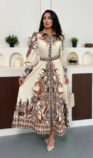 Autumn Paisley Maxi Dress