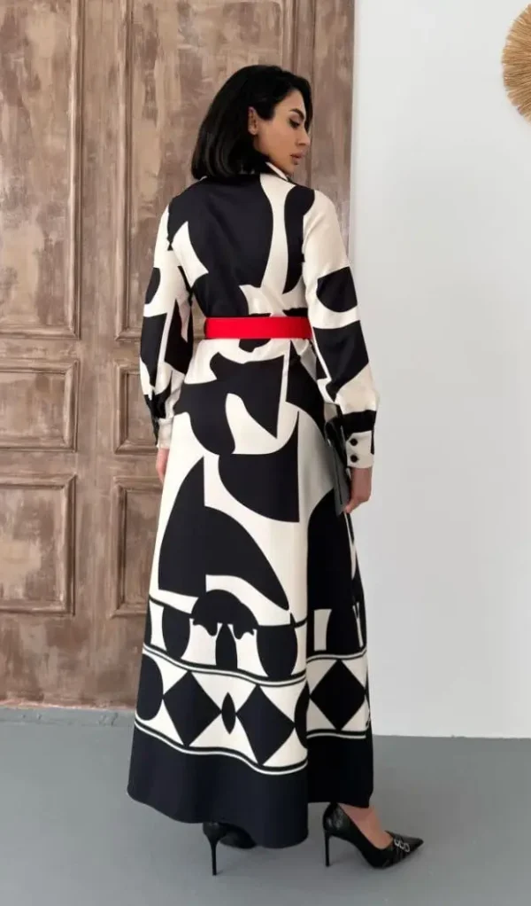Noir Rouge Geometric Maxi Dress
