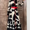Noir Rouge Geometric Maxi Dress